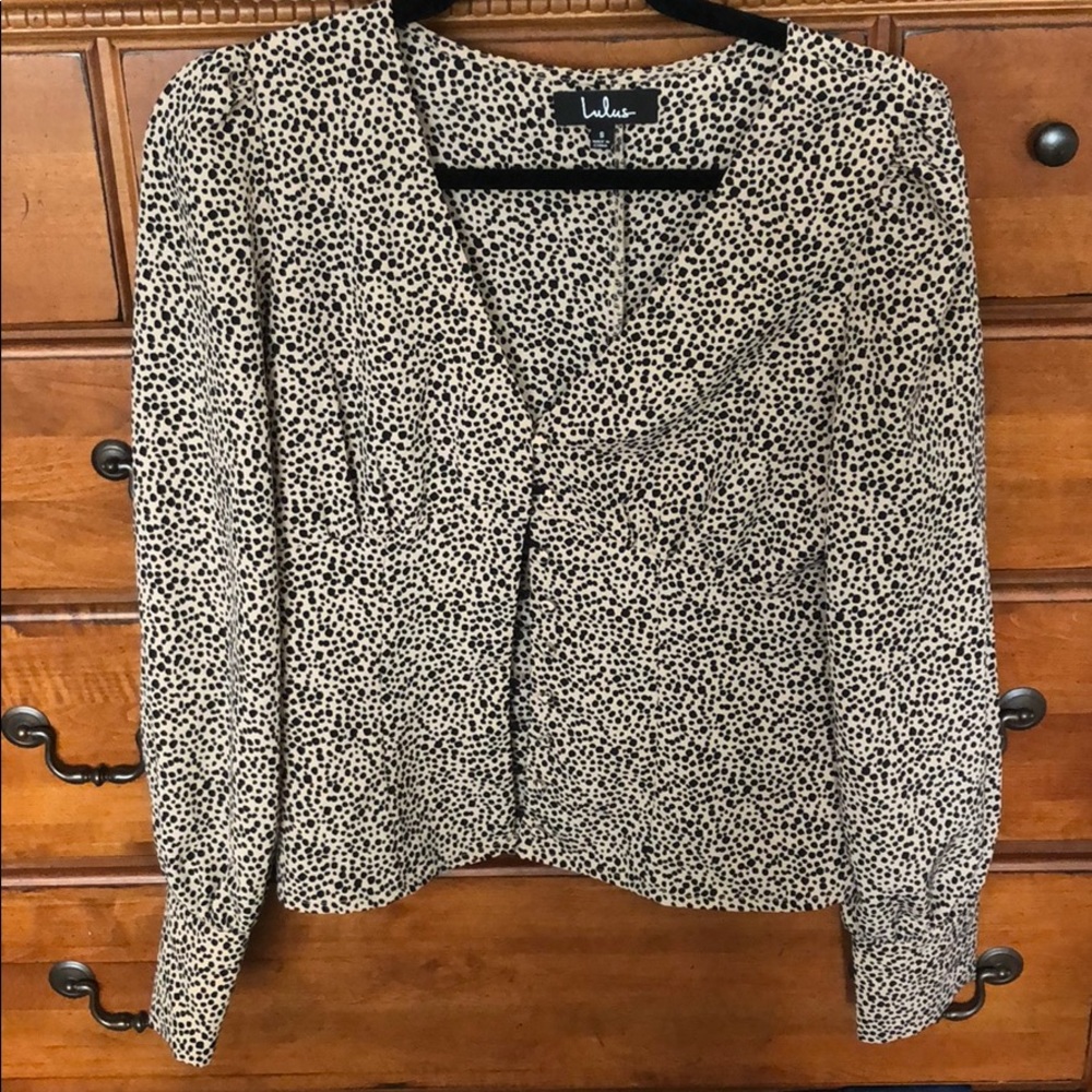 Patterned Lulus long sleeve top